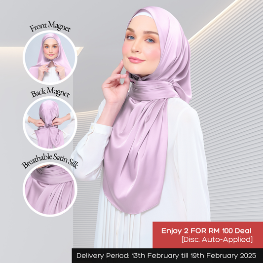 Instant Tag n' Go Shawl  | Satin Silk in Light Orchid