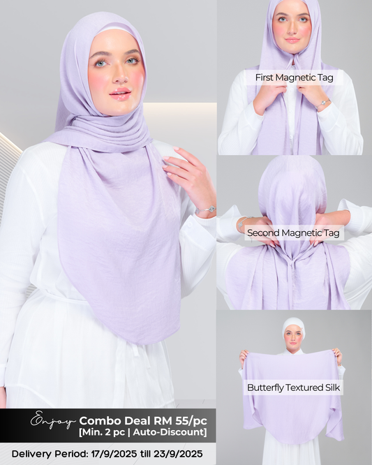Instant Tag n' Go Butterfly | Textured Silk in Lilac