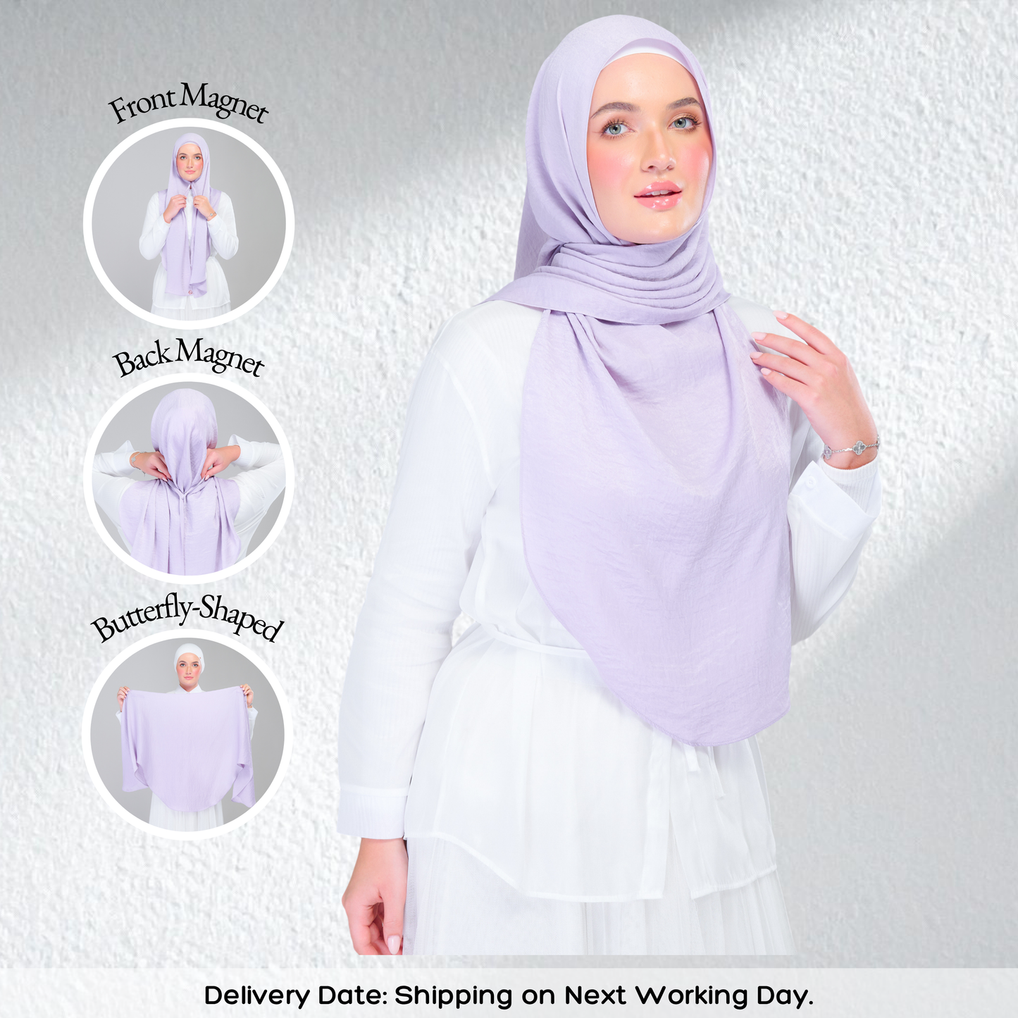 Instant Tag n' Go Butterfly | Textured Silk in Lilac