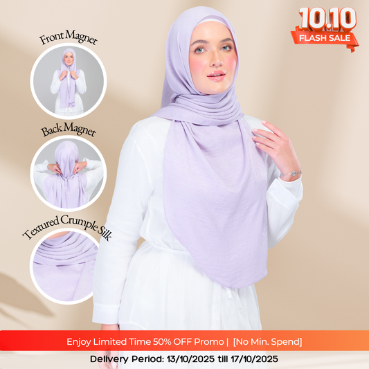 Instant Tag n' Go Shawl | Textured Silk in Lilac