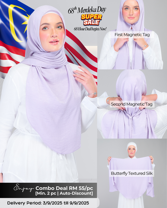 Instant Tag n' Go Butterfly | Textured Silk in Lilac