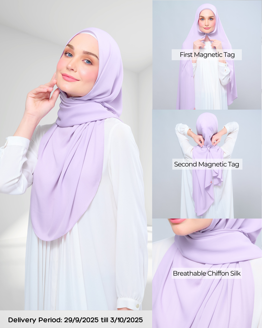 Instant Tag n' Go Shawl l Chiffon Silk 1.0 in Lilac