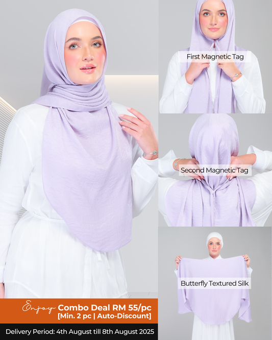 Instant Tag n' Go Butterfly | Textured Silk in Lilac