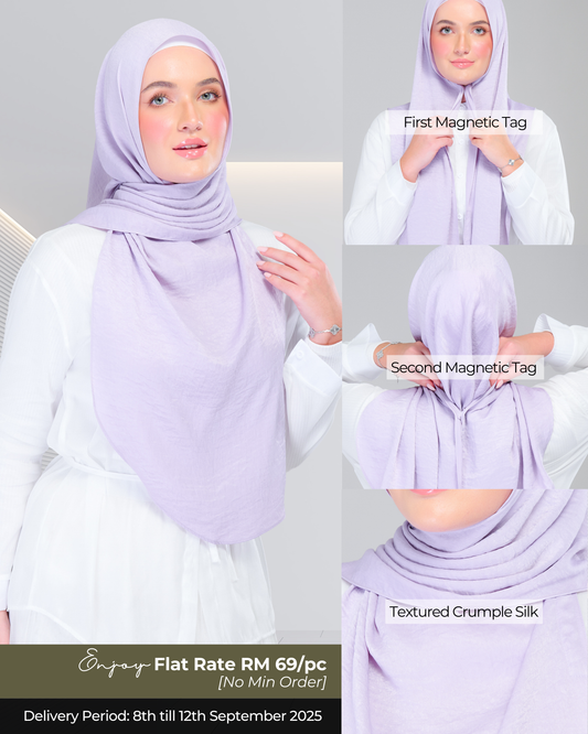 Instant Tag n' Go Shawl | Textured Silk in Lilac