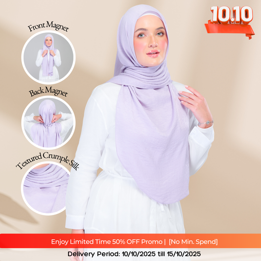 Instant Tag n' Go Shawl | Textured Silk in Lilac