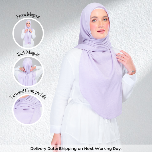 Instant Tag n' Go Shawl | Textured Silk in Lilac