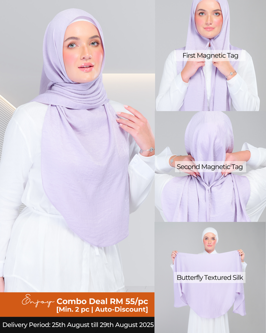 Instant Tag n' Go Butterfly | Textured Silk in Lilac