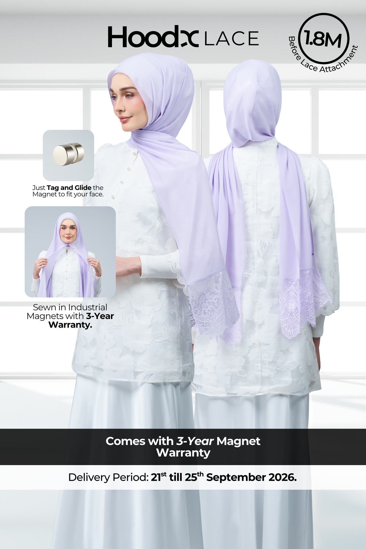HoodX Lace in Lilac