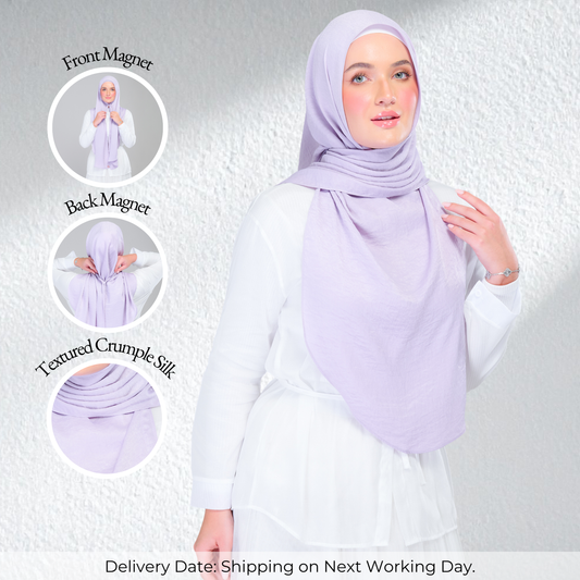 Instant Tag n' Go Shawl | Textured Silk in Lilac