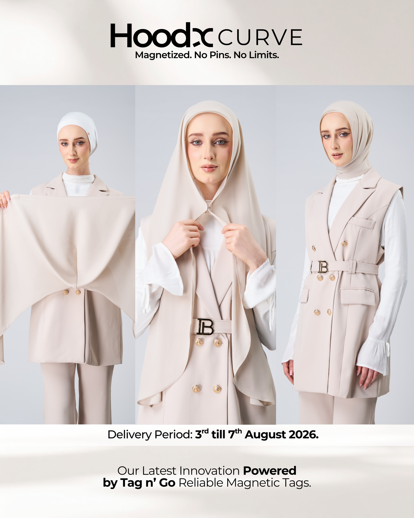 HoodX Curve in Linen Dust [Korean Chiffon]