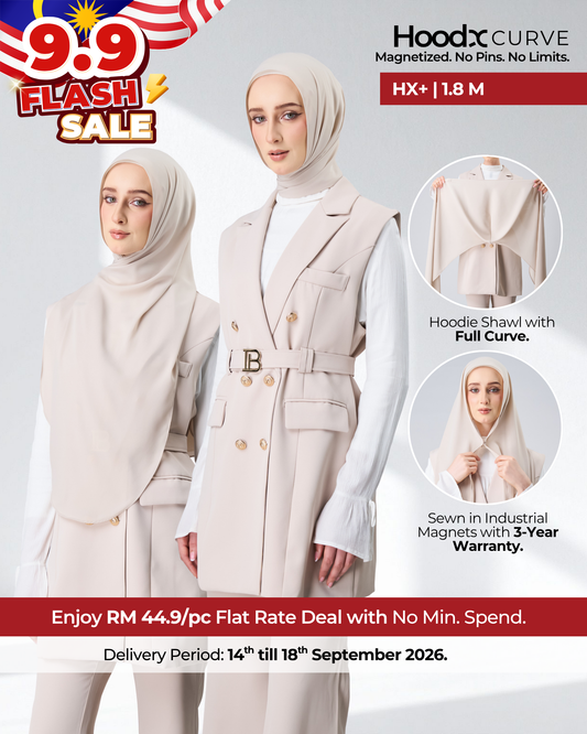[9.9 Special] HoodX⁺Plus Curve in Linen Dust [Korean Chiffon]