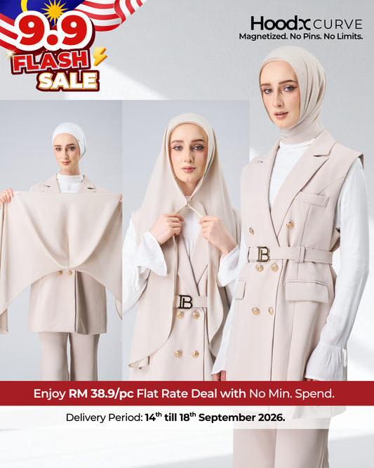 [9.9 Special] HoodX Curve in Linen Dust [Korean Chiffon]