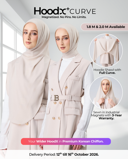 HoodX⁺Plus Curve in Linen Dust [Korean Chiffon]