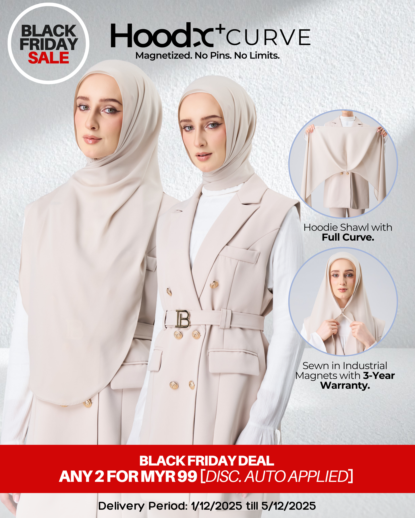 [BFS] HoodX⁺Plus Curve in Linen Dust [Korean Chiffon]