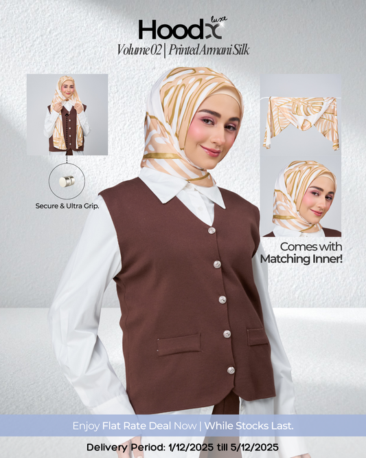 [★New] HoodX Printed Set in Linen Leaf