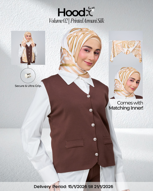 [★New] HoodX Printed Set in Linen Leaf