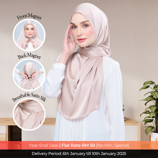 Instant Tag n' Go Shawl | Satin Silk in Linen Taupe