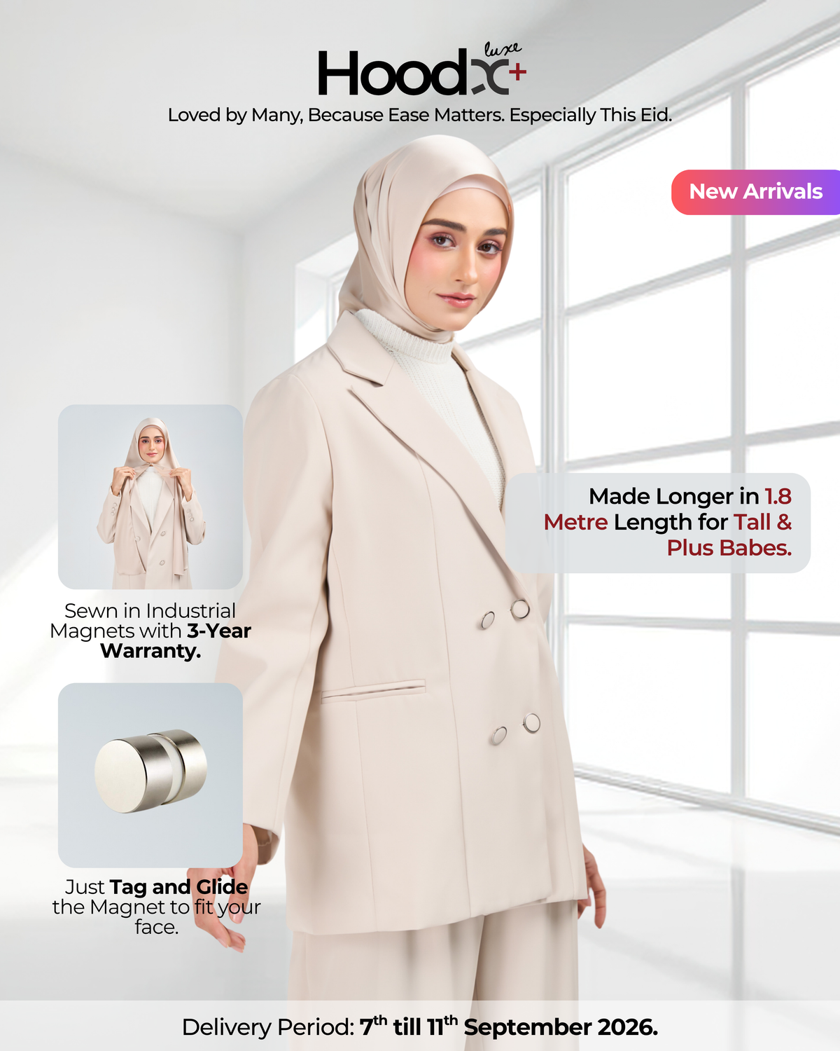 HoodX⁺Plus Luxe in Linen Dusk