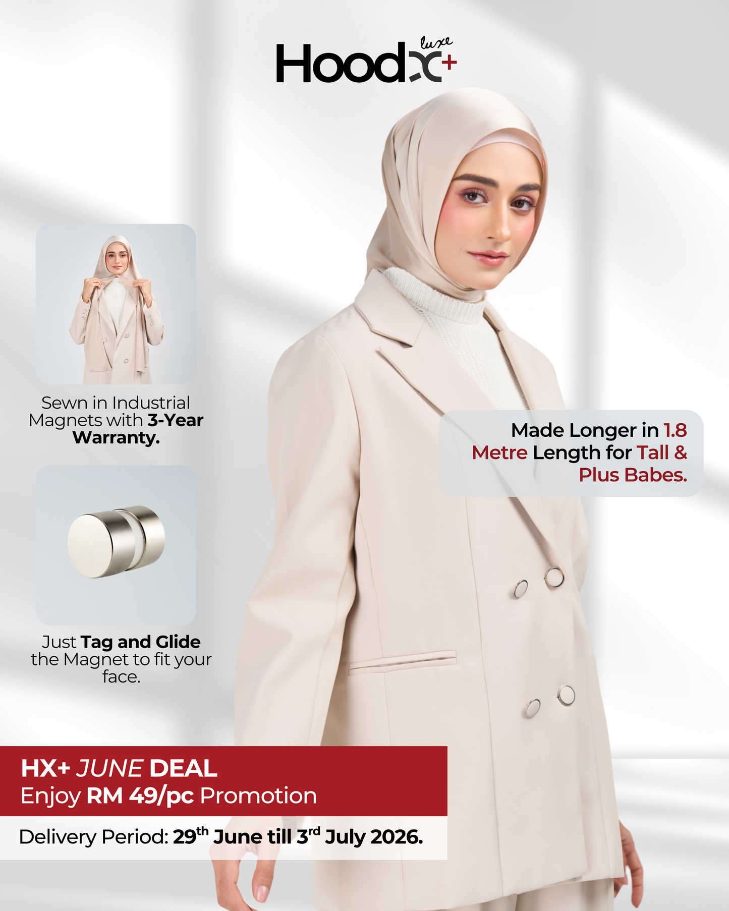 HoodX⁺Plus Luxe in Linen Dusk