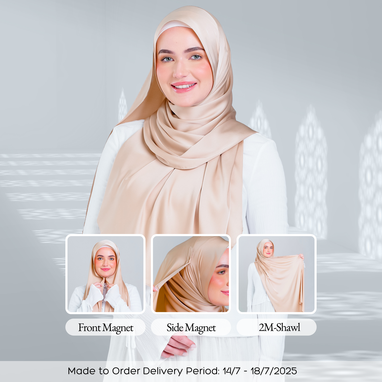 Tag n' Go Max [2M] | Satin Silk in Linen Taupe