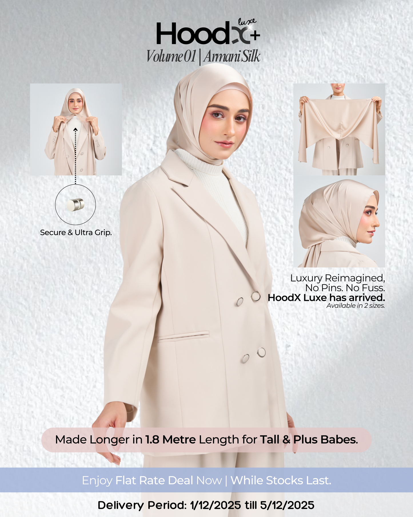 HoodX⁺Plus Luxe in Linen Dusk