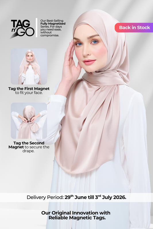 Instant Tag n' Go Shawl | Satin Silk in Linen Taupe