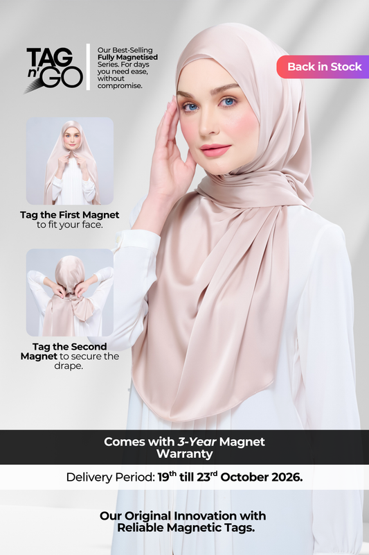 Instant Tag n' Go Shawl | Satin Silk in Linen Taupe