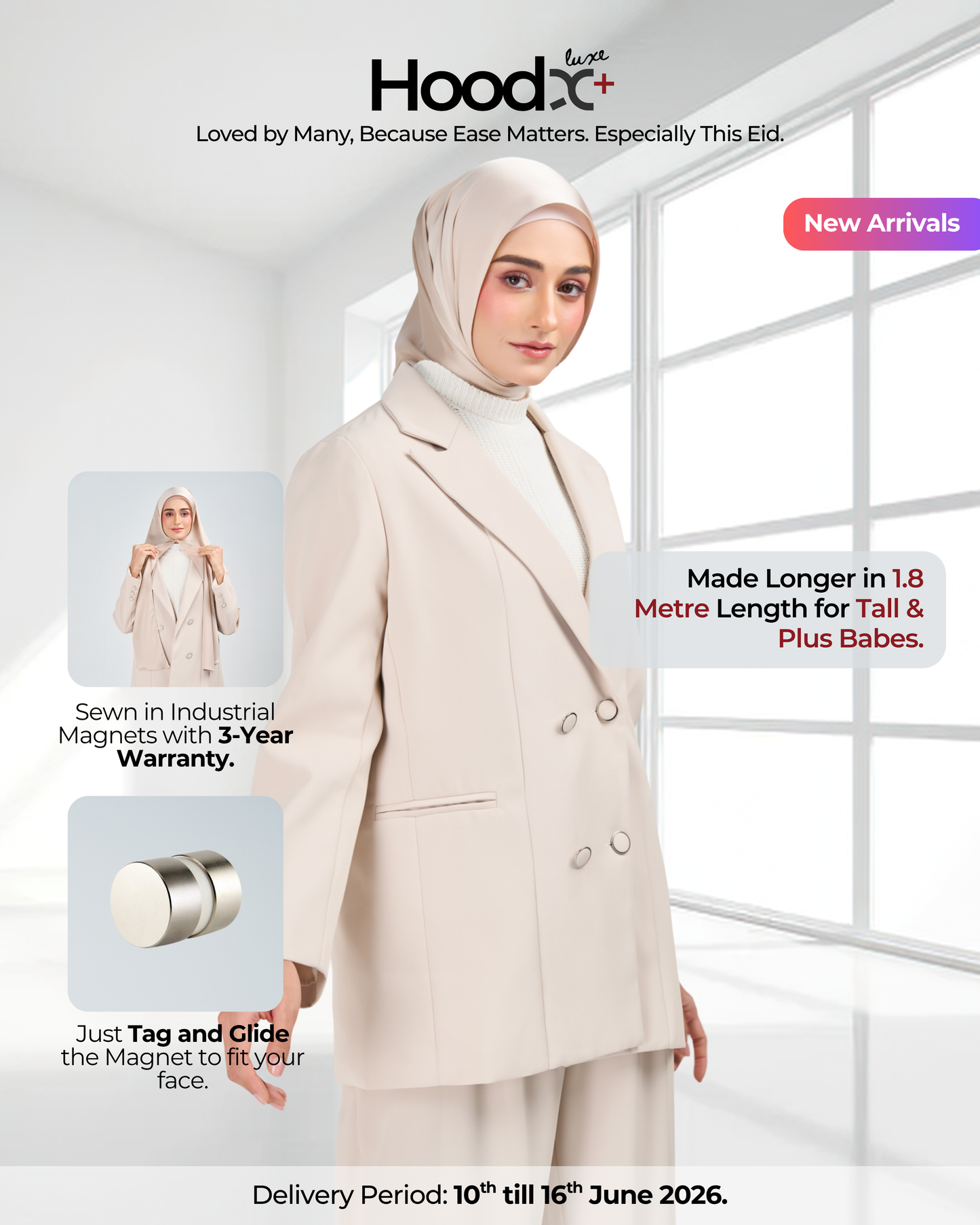 HoodX⁺Plus Luxe in Linen Dusk