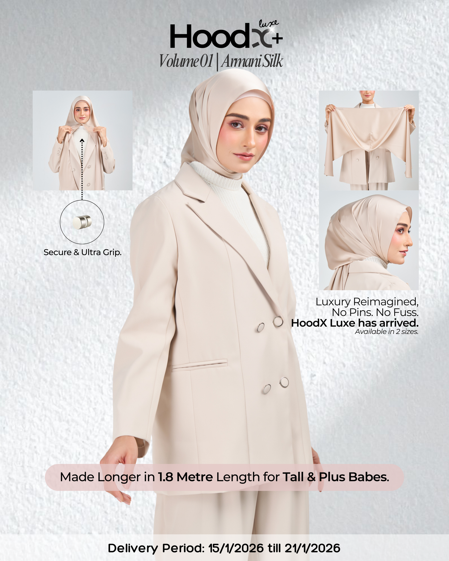 HoodX⁺Plus Luxe in Linen Dusk