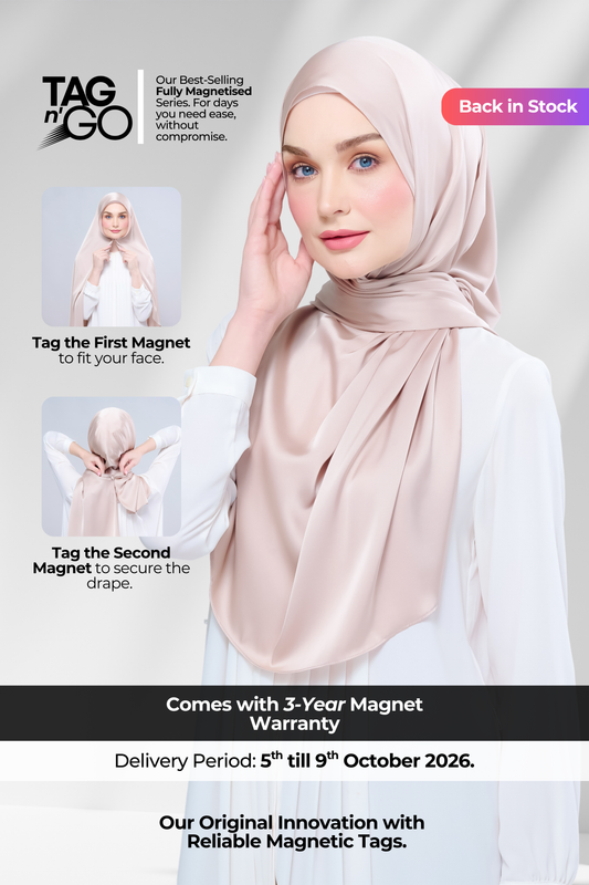 Instant Tag n' Go Shawl | Satin Silk in Linen Taupe