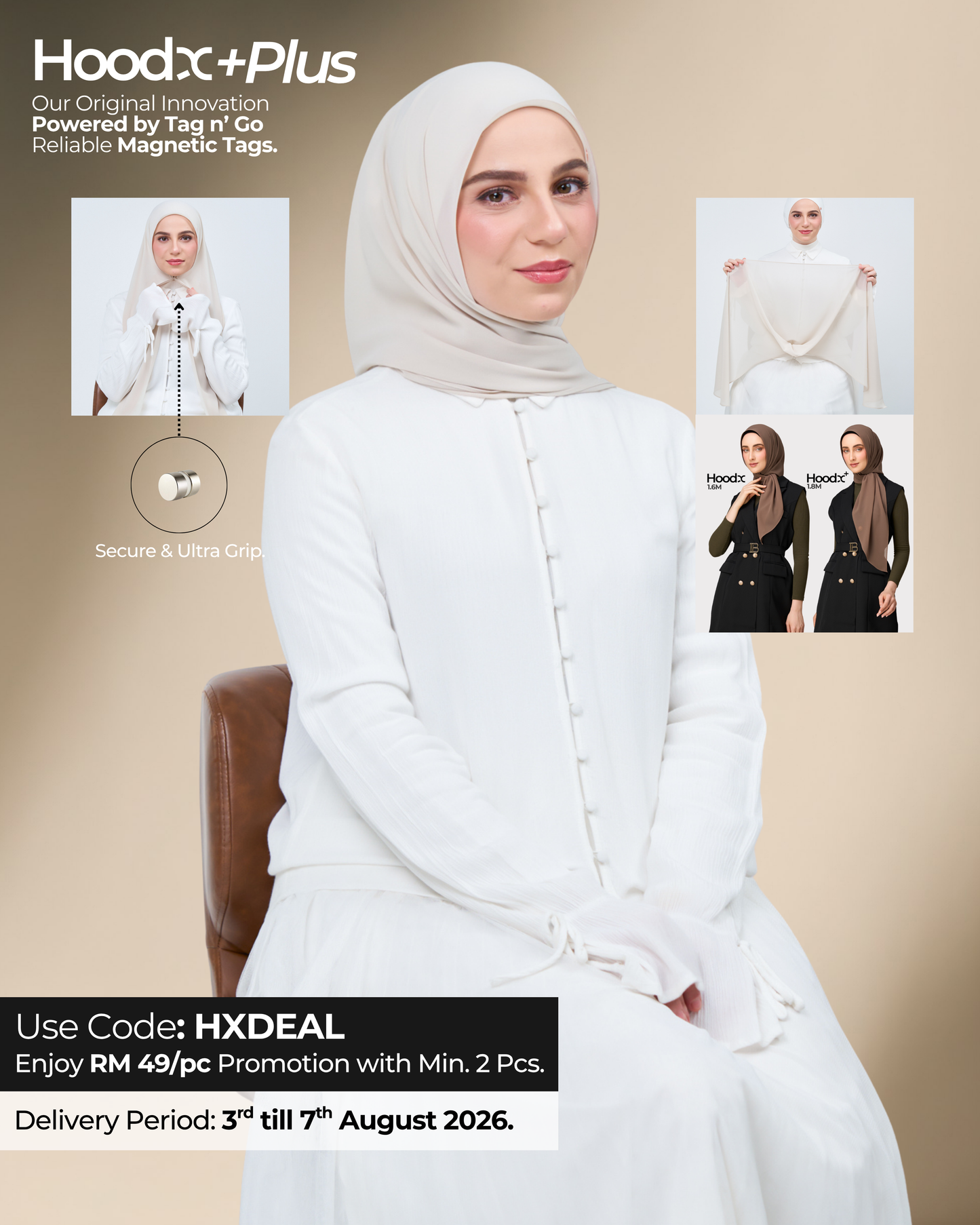 HoodX⁺Plus in Linen