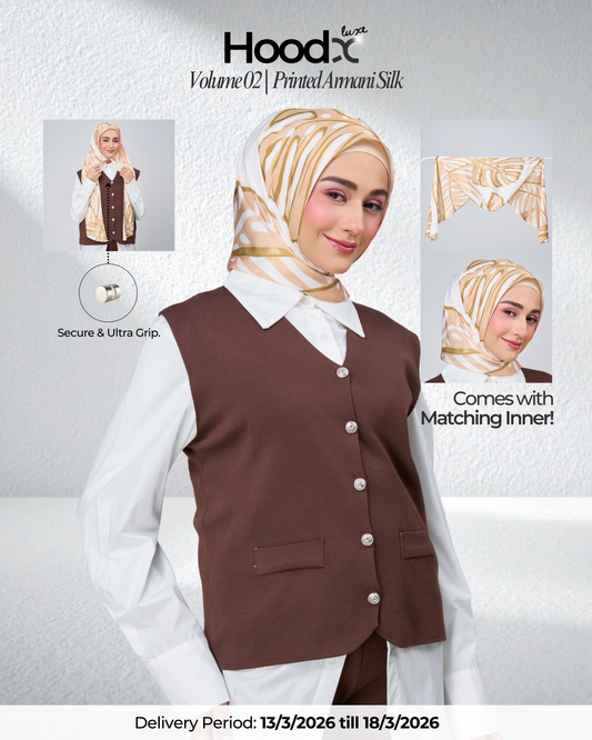 [★New] HoodX Printed Set in Linen Leaf