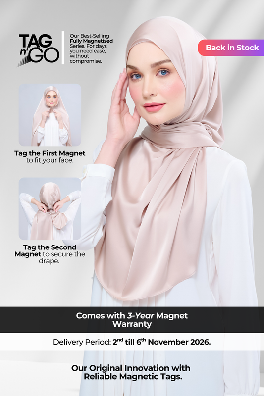 Instant Tag n' Go Shawl | Satin Silk in Linen Taupe