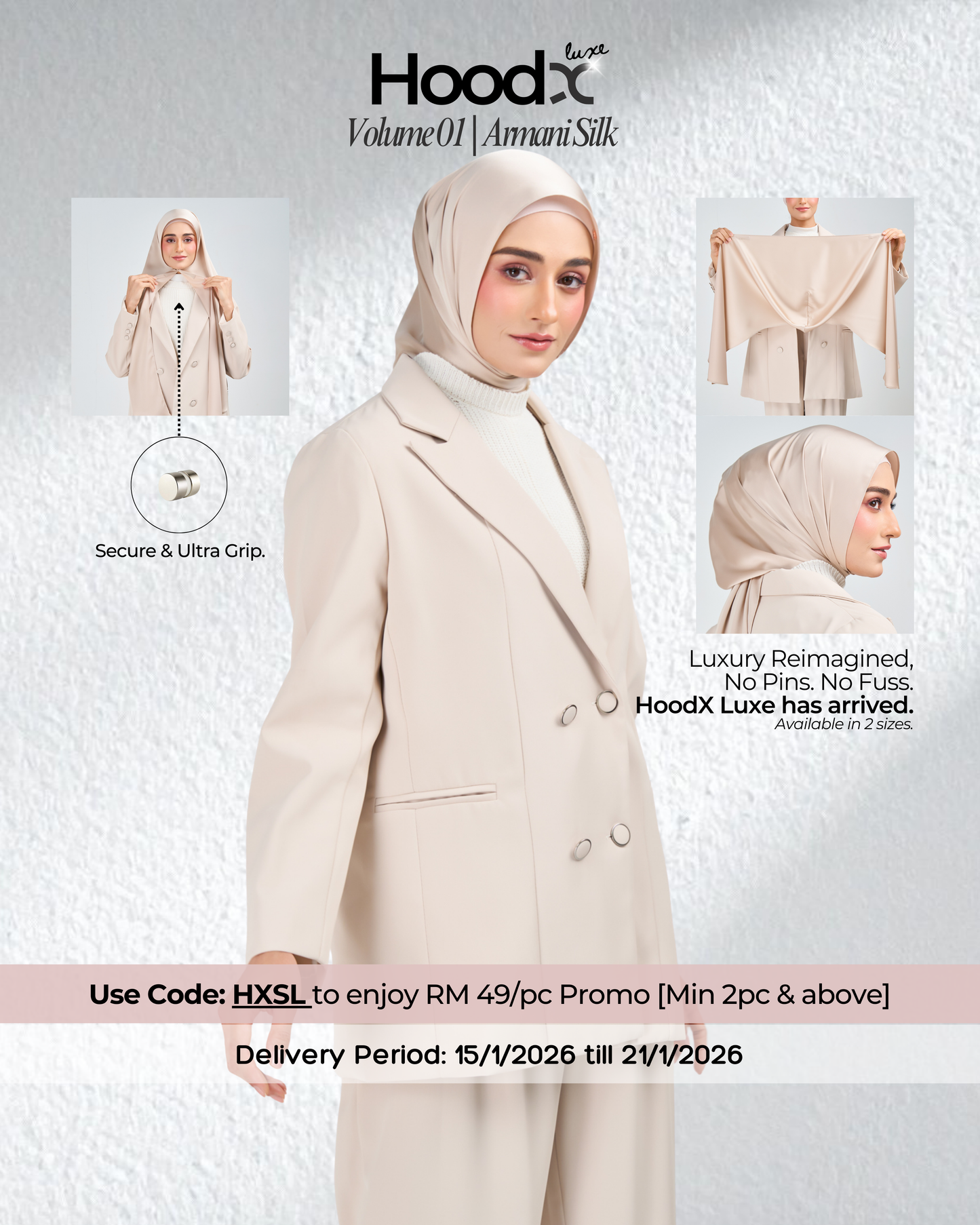 HoodX Luxe in Linen Dusk