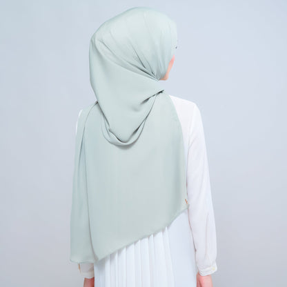 [As-Is] Instant Tag n' Go Shawl l Chiffon Silk in Matcha Green