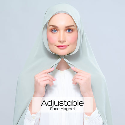 [As-Is] Instant Tag n' Go Shawl l Chiffon Silk in Matcha Green