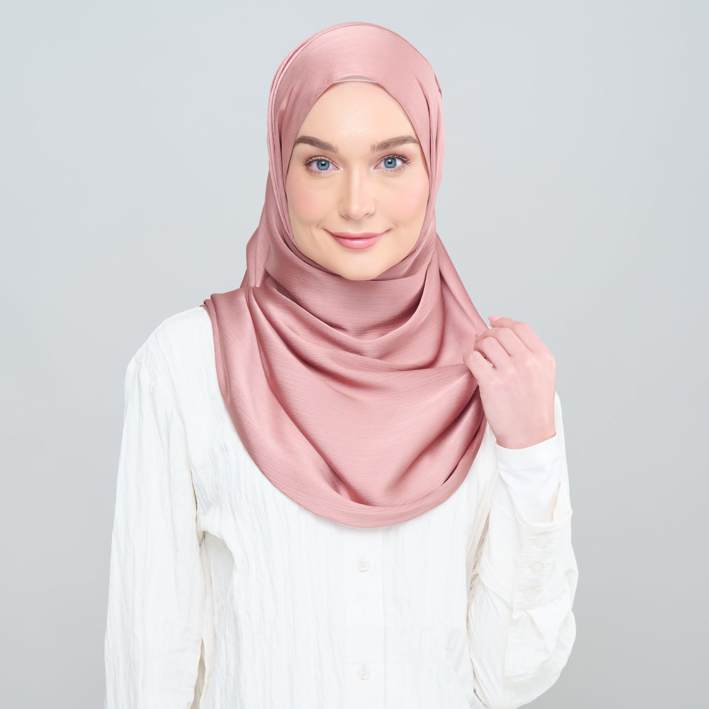 [As-Is] Medina Silk Shawl in Rose Gold