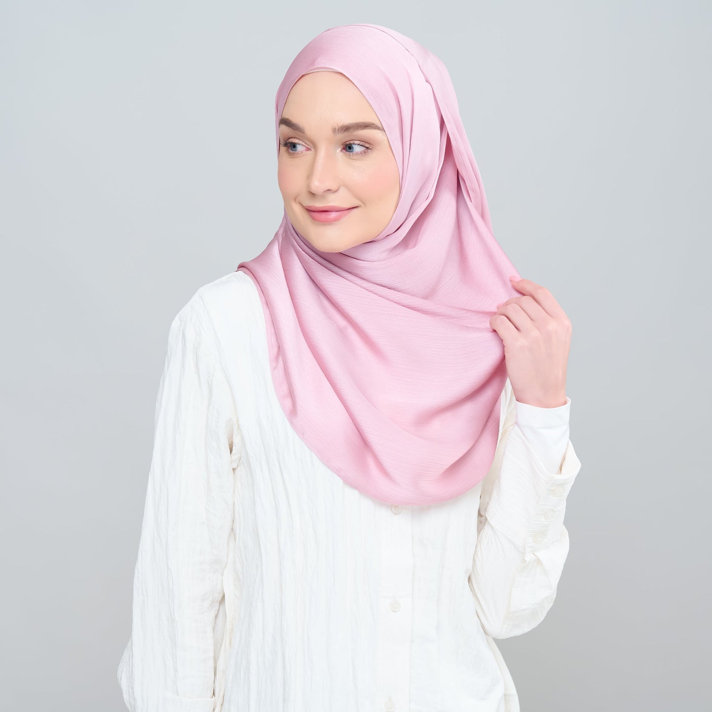 [As-Is] Medina Silk Shawl in Dusty Pink