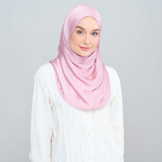 [As-Is] Medina Silk Shawl in Dusty Pink
