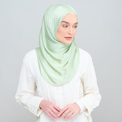 Medina Silk Shawl in Soft Apple