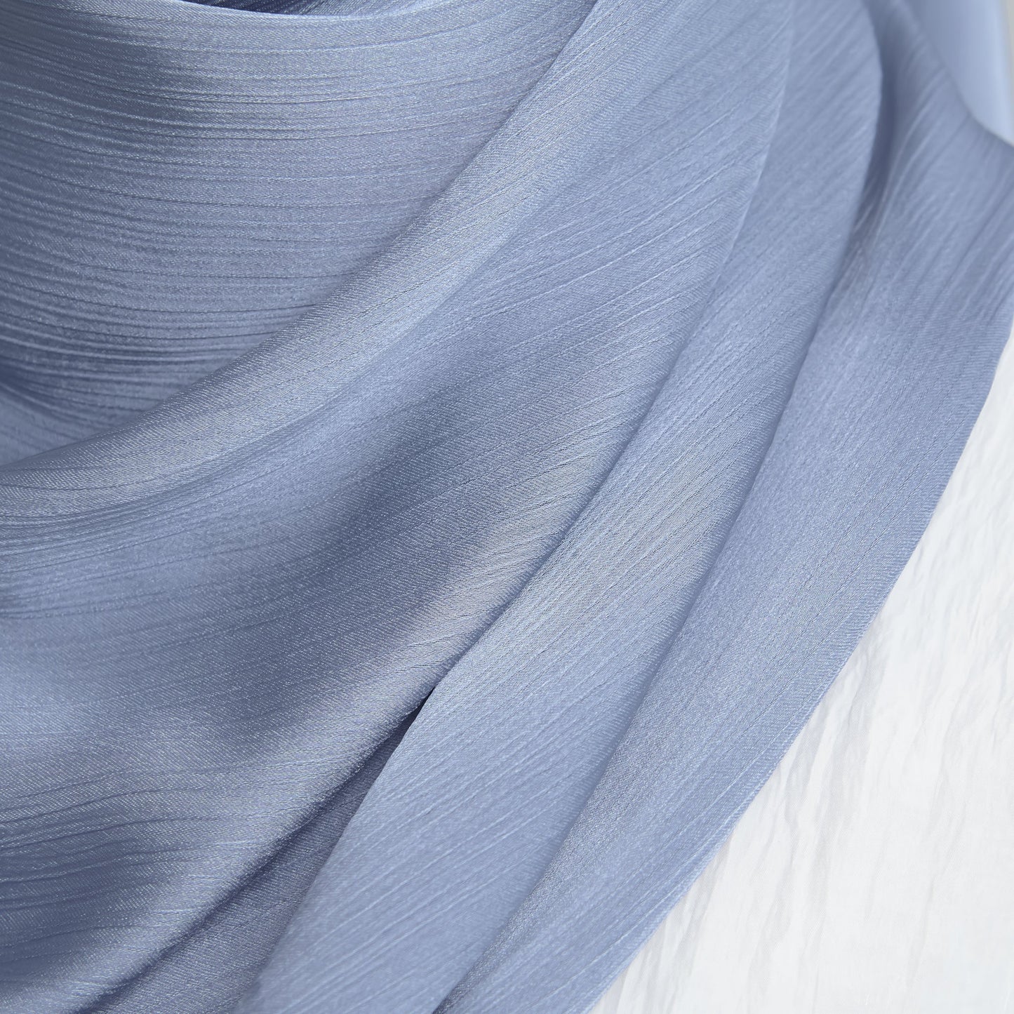 [As-Is] Medina Silk Shawl in Titanium Blue