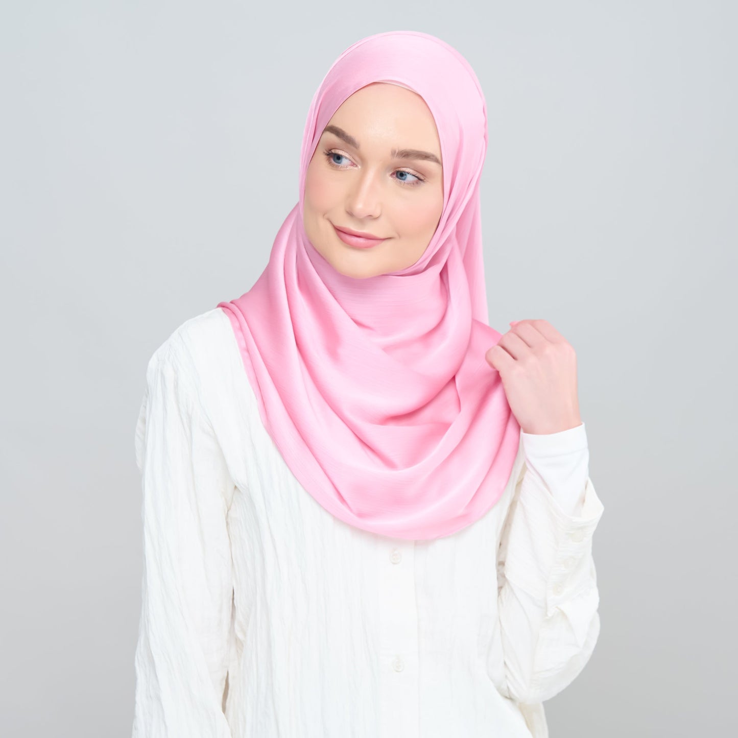 Medina Silk Shawl in Warm Pink