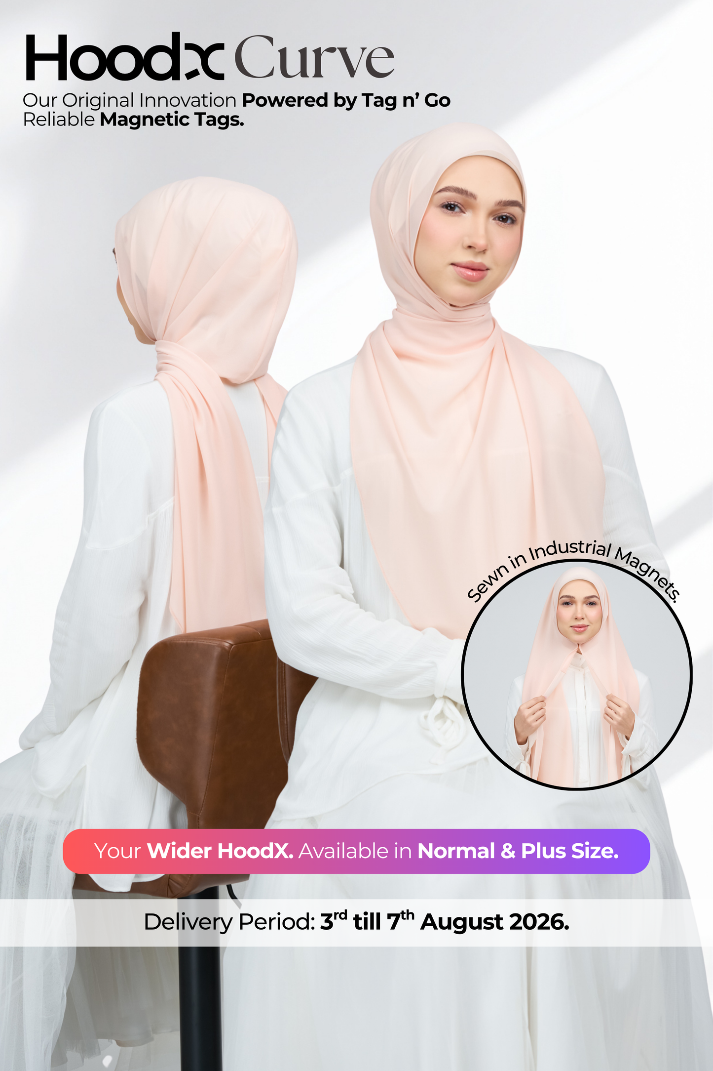 HoodX Curve in Malibu Peach
