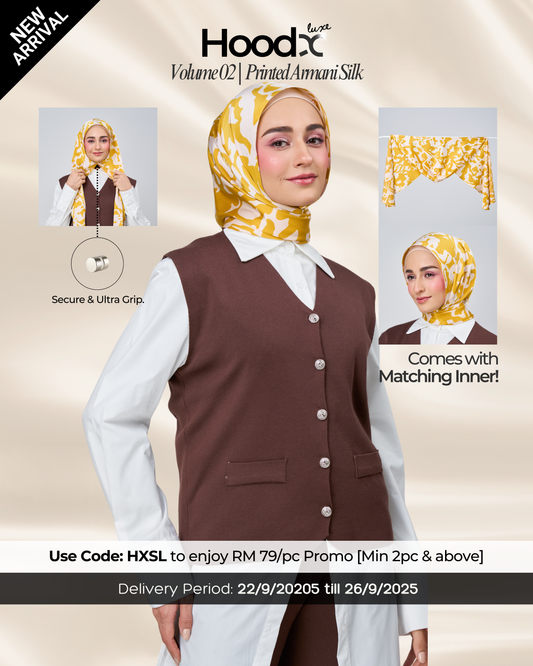 [★New] HoodX Printed Set in Marigold