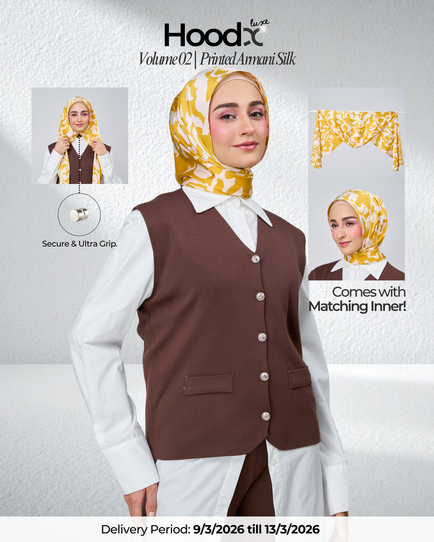 [★New] HoodX Printed Set in Marigold