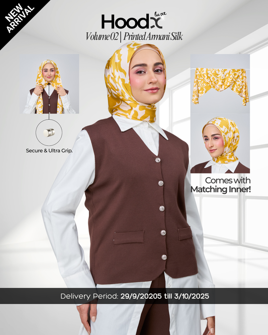 [★New] HoodX Printed Set in Marigold