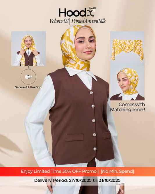 [★New] HoodX Printed Set in Marigold