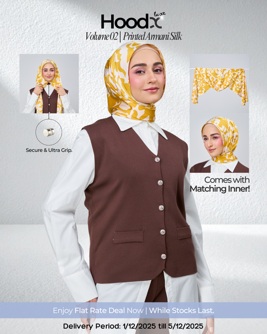 [★New] HoodX Printed Set in Marigold