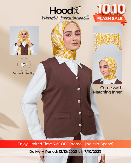 [★New] HoodX Printed Set in Marigold