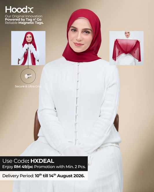 HoodX in Maroon Red